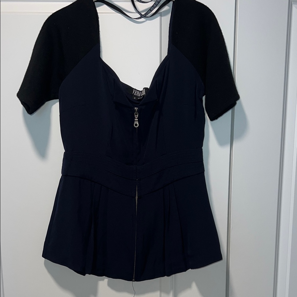 Barneys New York Silk Navy Top by Vena Cava -NWT - Picture 2 of 9
